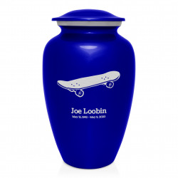 Skateboard Cremation Urn - Midnight Blue