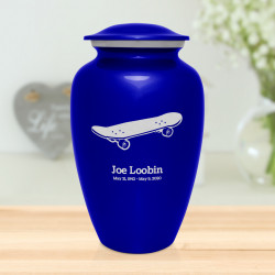 Skateboard Cremation Urn - Midnight Blue