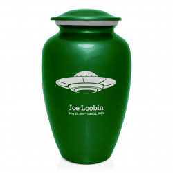 UFO Cremation Urn - Shamrock Green