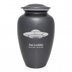 UFO Cremation Urn - Gunmetal Gray