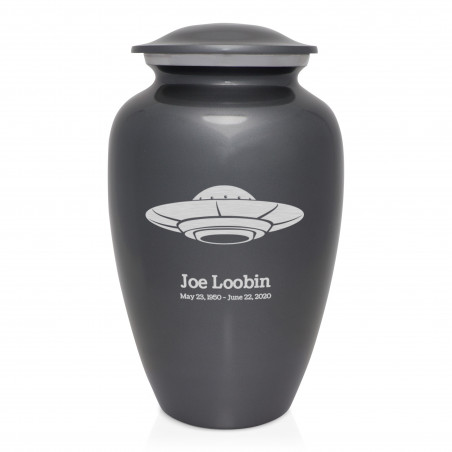 UFO Cremation Urn - Gunmetal Gray