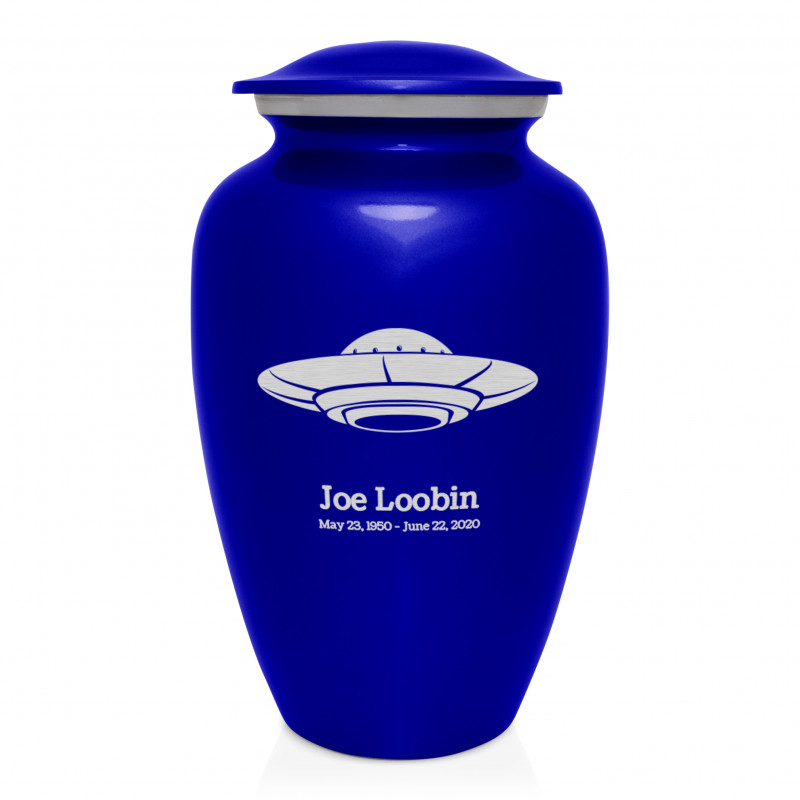 UFO Cremation Urn - Midnight Blue