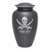 Pirate Skull Cremation Urn - Gunmetal Gray