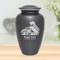 Dump Truck Cremation Urn - Gunmetal Gray