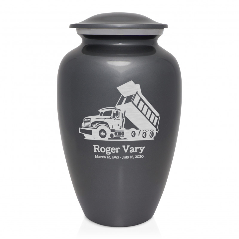Dump Truck Cremation Urn - Gunmetal Gray