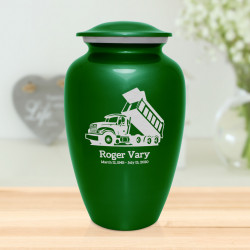 Dump Truck Cremation Urn - Shamrock Green