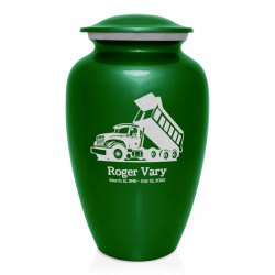 Dump Truck Cremation Urn - Shamrock Green