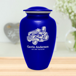 Riding Lawn Mower Cremation Urn - Midnight Blue