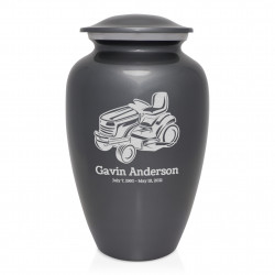 Riding Lawn Mower Cremation Urn - Gunmetal Gray