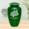 Riding Lawn Mower Cremation Urn - Shamrock Green