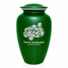Riding Lawn Mower Cremation Urn - Shamrock Green