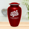 Riding Lawn Mower Cremation Urn - Ruby Red