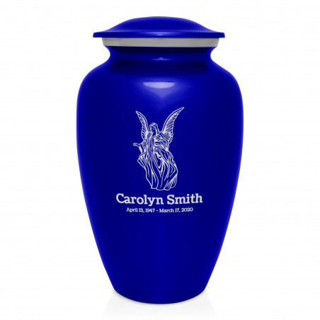 Angel Cremation Urn - Midnight Blue