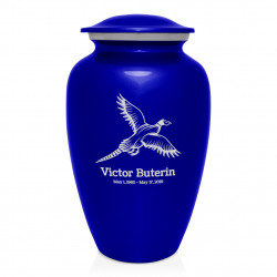 Pheasant Cremation Urn - Midnight Blue