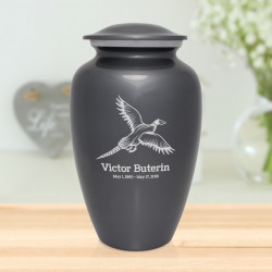 Pheasant Cremation Urn - Gunmetal Gray