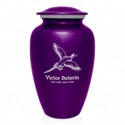 Pheasant Cremation Urn - Purple Luster