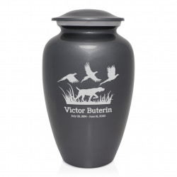 Hunting Dog Cremation Urn - Gunmetal Gray