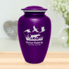 Hunting Dog Cremation Urn - Purple Luster