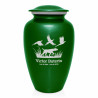 Hunting Dog Cremation Urn - Shamrock Green