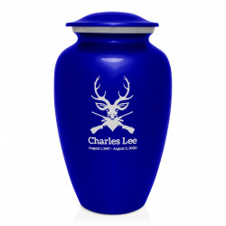 Deer Hunter Cremation Urn - Midnight Blue