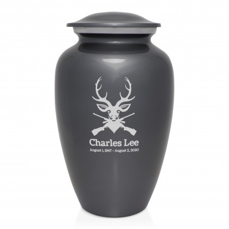 Deer Hunter Cremation Urn - Gunmetal Gray