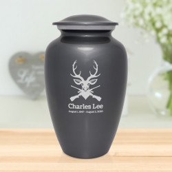 Deer Hunter Cremation Urn - Gunmetal Gray