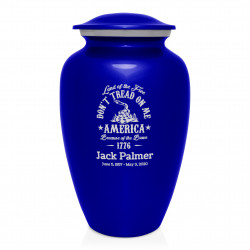 Don't Tread On Me Cremation Urn - Midnight Blue