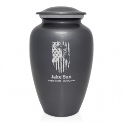 Patriotic Eagle Cremation Urn - Gunmetal Gray