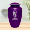 Patriotic Eagle Cremation Urn - Purple Luster