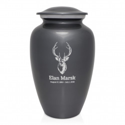 Deer Bust Cremation Urn - Gunmetal Gray