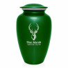 Deer Bust Cremation Urn - Shamrock Green