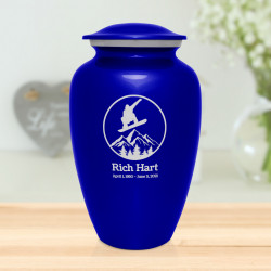 Snowboard Cremation Urn - Midnight Blue