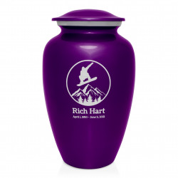 Snowboard Cremation Urn - Purple Luster