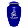 Sailing Ship Cremation Urn - Midnight Blue
