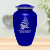 Sailing Ship Cremation Urn - Midnight Blue