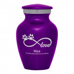 Keepsake Infinite Love Pet Cremation Urn - Purple Luster