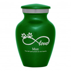 Keepsake Infinite Love Pet Cremation Urn - Shamrock Green