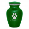 Keepsake Angel Paw Pet Cremation Urn - Shamrock Green