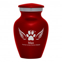 Keepsake Angel Wings Pet Cremation Urn - Ruby Red