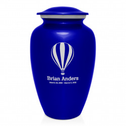 Hot Air Balloon Cremation Urn - Midnight Blue