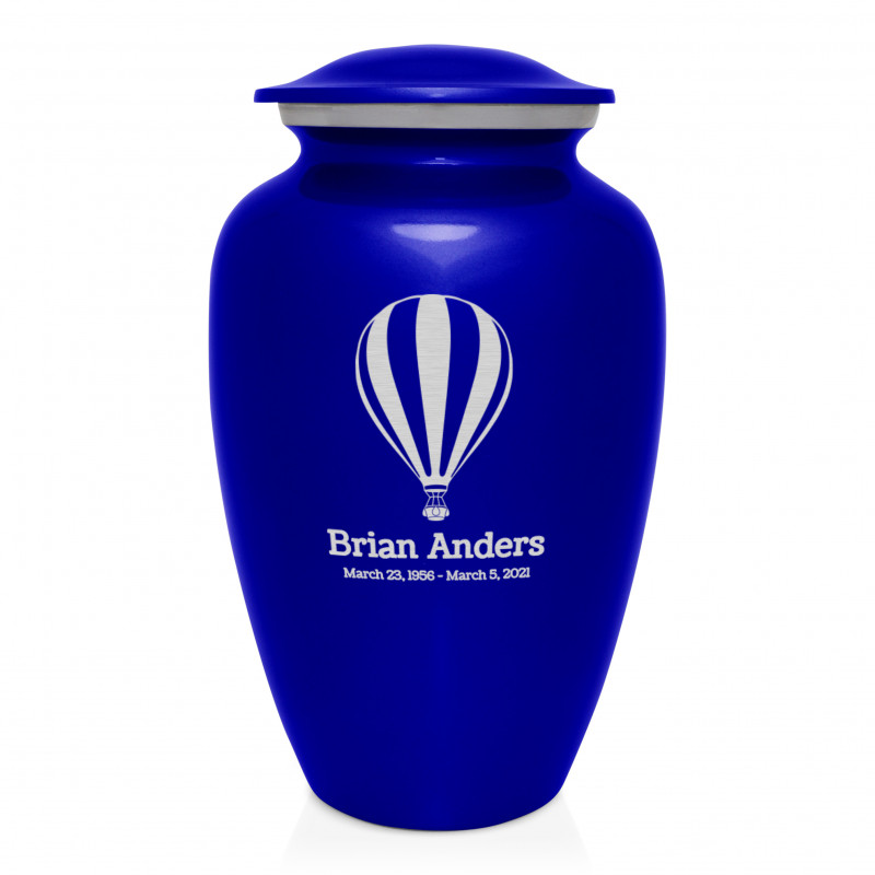 Hot Air Balloon Cremation Urn - Midnight Blue