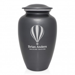 Hot Air Balloon Cremation Urn - Gunmetal Gray