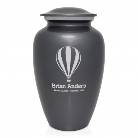 Hot Air Balloon Cremation Urn - Gunmetal Gray
