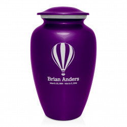 Hot Air Balloon Cremation Urn - Purple Luster
