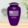 American Flag Cremation Urn - Purple Luster
