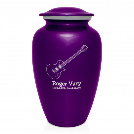Electric Guitar Cremation Urn - Purple Luster