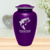 Bass Fishing Cremation Urn - Purple Luster