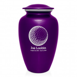 Golf Ball Cremation Urn - Purple Luster