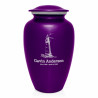 Lighthouse Cremation Urn - Purple Luster