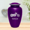 Motorcycle Cremation Urn - Purple Luster